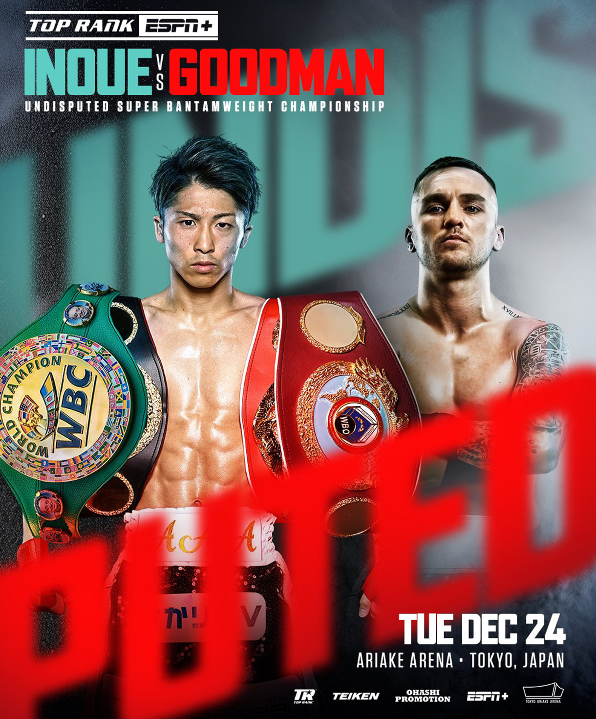 AKIRA YAEGASHI vs NAOYA INOUE ポスター AKIRA YAEGASHI vs NAOYA INOUE ポスター fightposium - Naoya